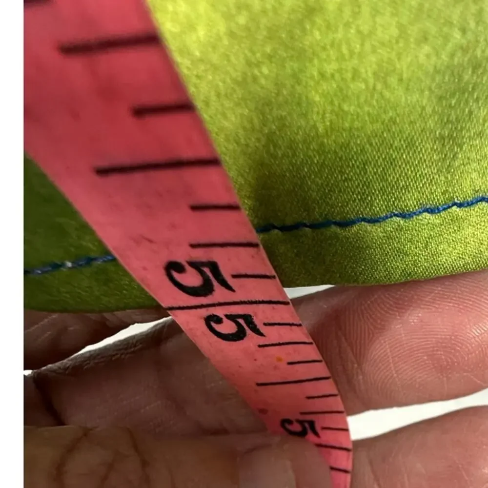 Nicole Miller small satin halter blue green watercolor maxi dress resort beachy - Picture 4 of 9